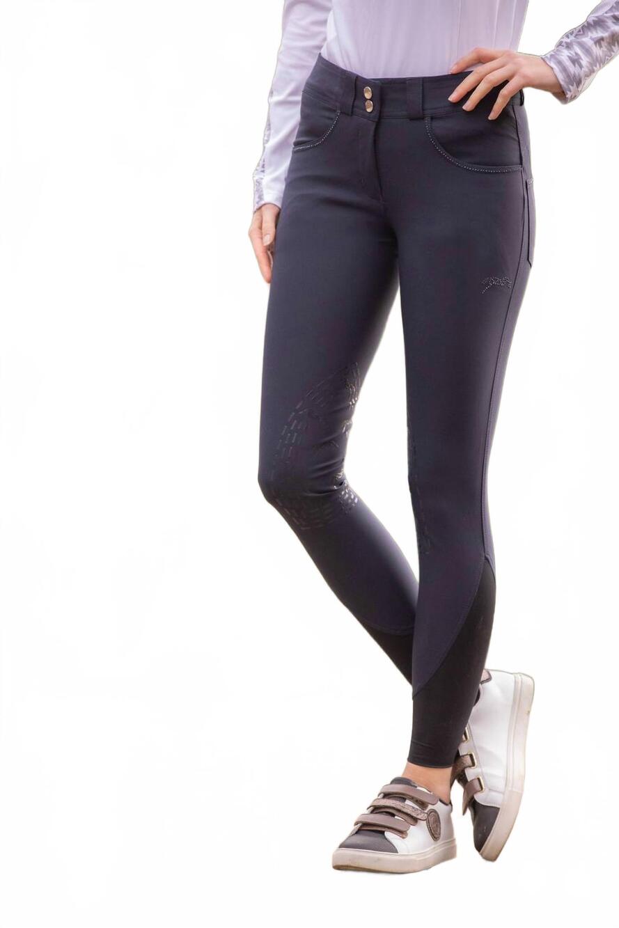 NEW PENELOPE fun stone knee grip breeches pants in navy